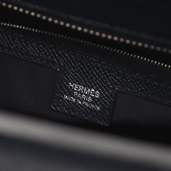 エルメス(HERMES)エルメス ポルトドキュメント シティニュース ブルー 