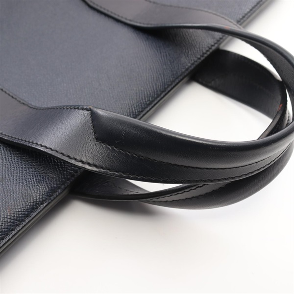 エルメス(HERMES)エルメス ポルトドキュメント シティニュース ブルー 