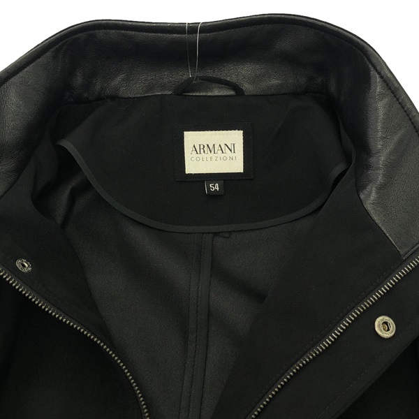 ARMANI COLLEZIONI ブルゾン ブラック サイズ52 定価30万 銀座直営店購入 新品未使用品 1円売り切り ARMANI COLLEZIONI(アルマーニコレツィオーニ) WATER REPELLENT ダブル