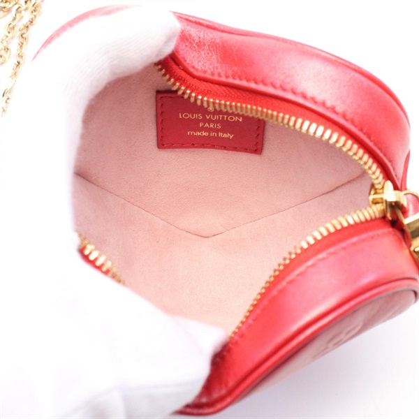ルイ・ヴィトン LOUIS VUITTON ハートオンチェーン フォールインラブコレクション ショルダーバッグ バッグ レザー レディース レッド系 M80837 【中古】 ルイ・ヴィトン(LOUIS VUITTON)ルイ・ヴィトン ハートオンチェーン