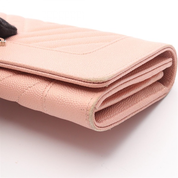 シャネル(CHANEL)シャネル シェブロン Vステッチ 二つ折り長財布 財布