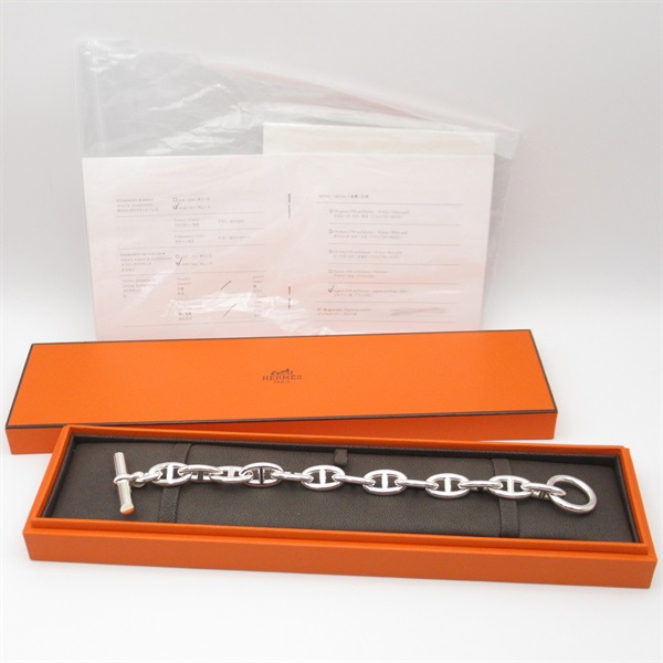 本物 正規店購入 エルメス シェーヌダンクル GM 13コマ 美品 エルメス シェーヌダンクルブレスレット GM 13コマ シルバー