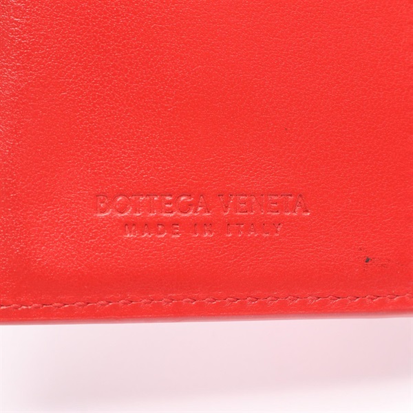 【ほぼ未使用】ボッテガヴェネタ　フラットポーチ　イントレチャート　レザー　赤 ボッテガヴェネタ イントレチャート 長財布 ナッパ 赤 レッド