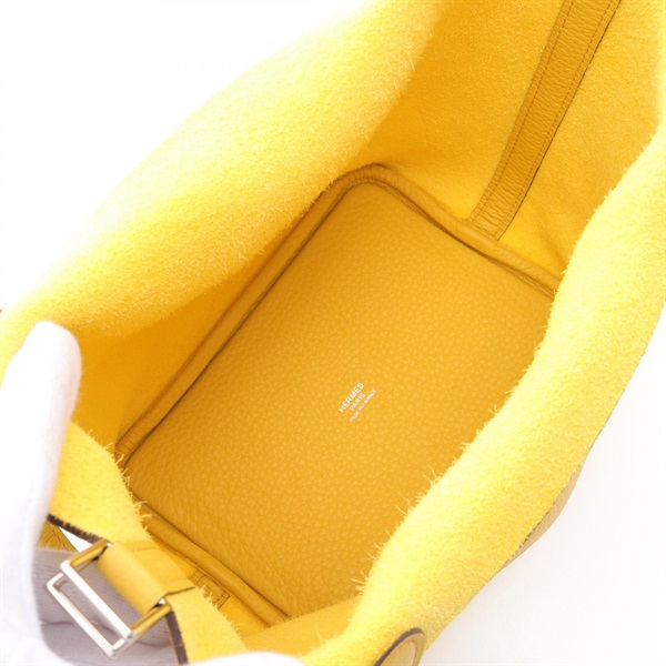 HERMES エルメス ピコタン 旧型 PM ハンドバッグ イエロー 黄色 
