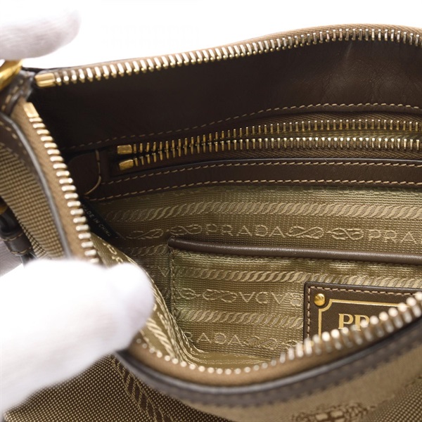 プラダ(PRADA)プラダ LOGO JACQUARD ロゴ ジャガード ショルダーバッグ