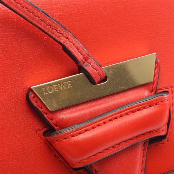 ロエベ　バルセロナ　ハンドバッグ　レザー　バーミリオン　レッド系　LOEWE ロエベ バルセロナ ハンドバッグ レザー バーミリオン レッド系 LOEWE