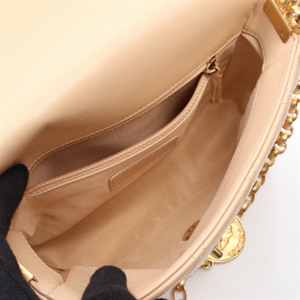 本物 シャネル ヴィンテージ コイン/マトラッセモチーフ イヤリング ゴールドカラー【031】 中古CHANEL シャネル ココマーク カンボン コイン ロゴ