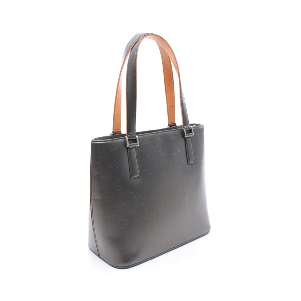 【極美品】ルイヴィトン モノグラム マット ストックトン M55112 レザー ルイヴィトンストックトン トートバッグ 14147 ノワール