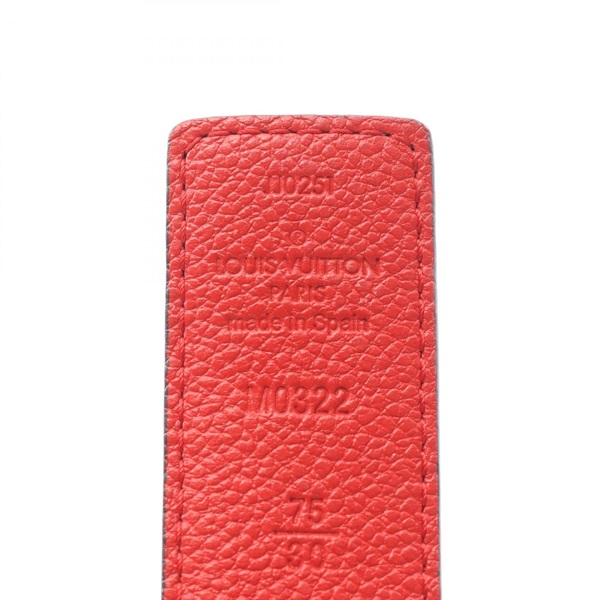 LOUIS VUITTON(ルイヴィトン) ベルト モノグラム美品  サンチュールLVイニシャル30MMリバーシブル M0322U モノグラム/レッド レザー、牛革 Amazon | [ルイヴィトン] ベルト サンチュール・LV イニシャル 40MM