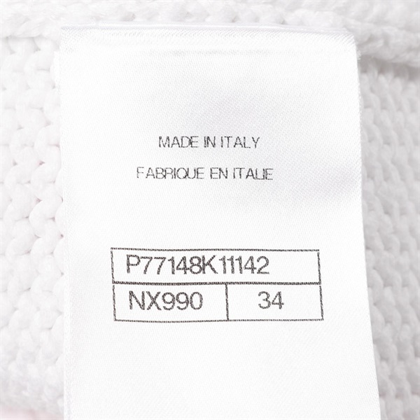 シャネル CHANEL ココマーク ニット 衣料品 トップス コットン レディース ホワイト系 / ブラック系 P47893K06108 【中古】 シャネル(CHANEL)シャネル ココマークボタン ニットジャケット