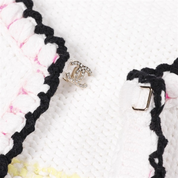 シャネル(CHANEL)シャネル ココマークボタン ニットジャケット