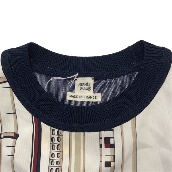 ☆エルメス　帝王学　半袖トップス　size36☆ HERMES エルメス トップス Tシャツ レディース40 ホワイト ピンク