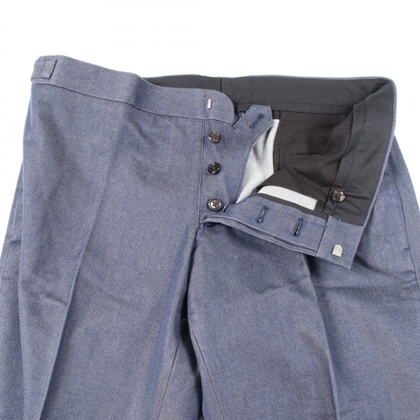 極美品　THOM BROWNE ストレートデニム　ボタンフライ　アメリカ製　S トムブラウン(THOM BROWNE)トムブラウン デニムパンツ 衣料品 ボトムス