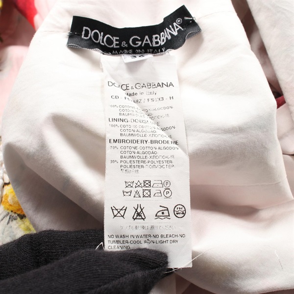 美品✨DOLCE&GABBANA 半袖ひざ丈ワンピース Lサイズあり【DEA./ディア】アシンメトリー/ フリル/ バック