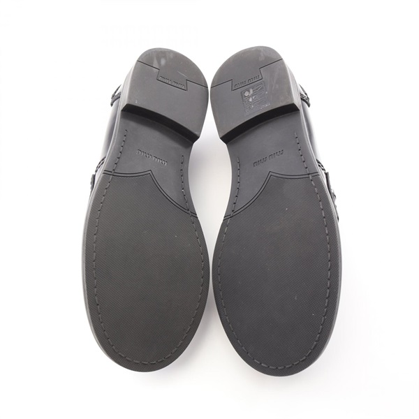 Miuページ MIU MIU(ミュウミュウ) ブラッシュドレザーペニーローファー