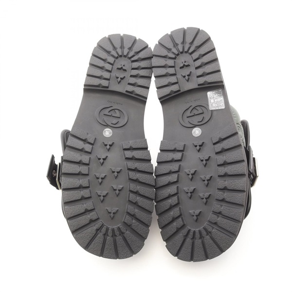 GUCCI ブラック キルティング サンダル GUCCI（グッチ） トングサンダル 746334 JFM00 レディース ラバー ロゴ