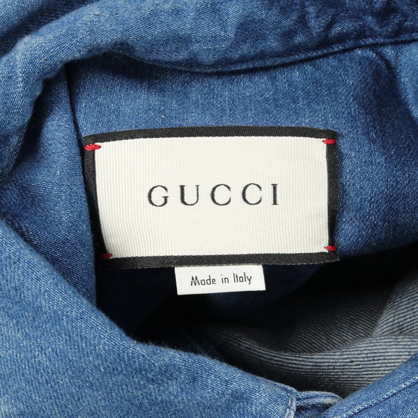 グッチ(GUCCI)グッチ WASHED ORGANIC DENIM SHIRT シェリーライン