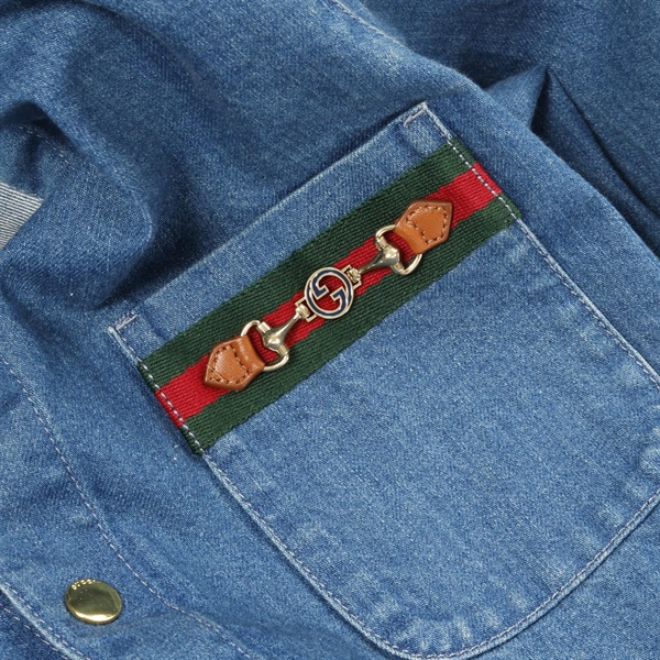 グッチ WASHED ORGANIC DENIM SHIRT シェリーライン グッチ(GUCCI)グッチ WASHED ORGANIC DENIM SHIRT シェリーライン