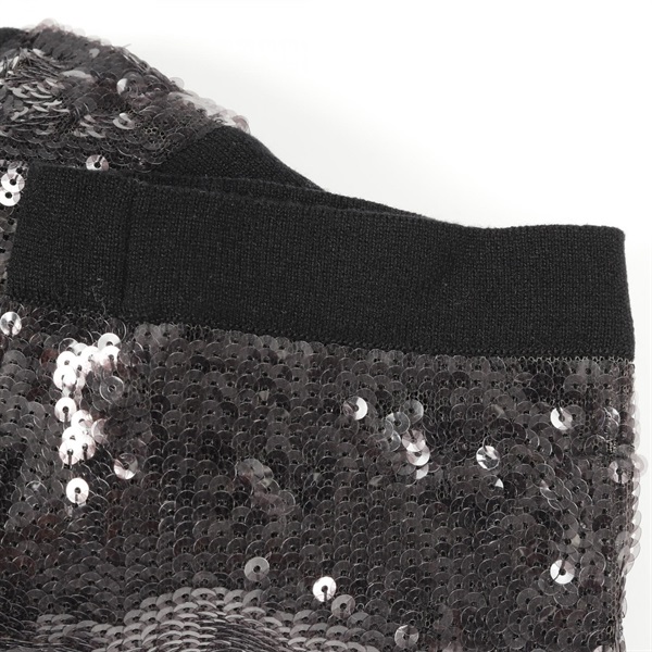 美品　CHANEL シャネル　ロゴ　スパンコール　ジャケット　ブルゾン　ブラック 楽天市場】CHANEL シャネル P45044 スパンコール 七分袖