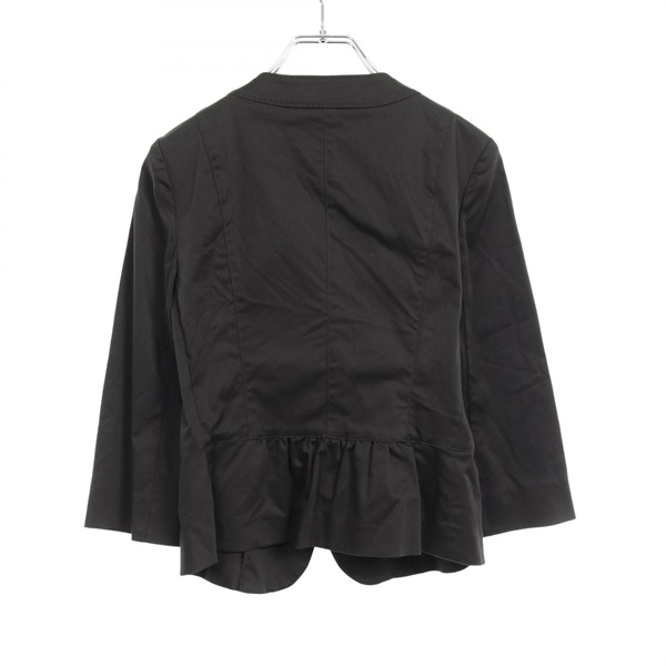 新品未使用　バーバリー　ノーカラージャケット 　黒　サイズ38　綿67％ 2101219004730_sub01_LL.jpg