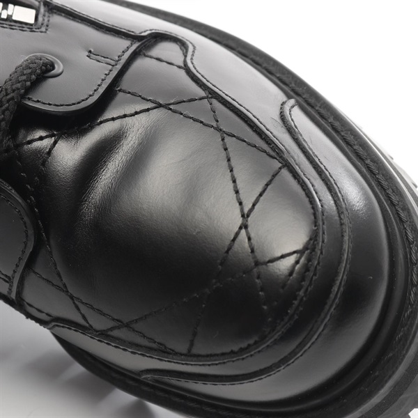 美品 Christian Dior ブーツ サイドジップ カナージュステッチ 黒 クリスチャンディオール D-Leader レザー ブーツ 37 レディース