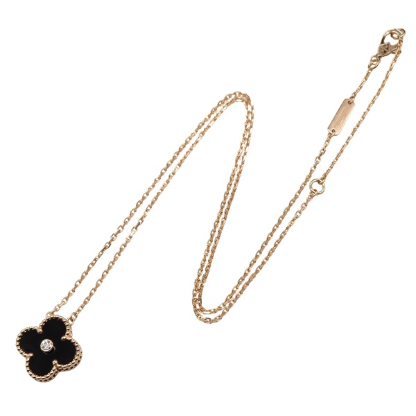 Van Cleef & Arpels アルハンブラ　オニキスネックレス ヴィンテージ アルハンブラ ペンダント 18K イエローゴールド