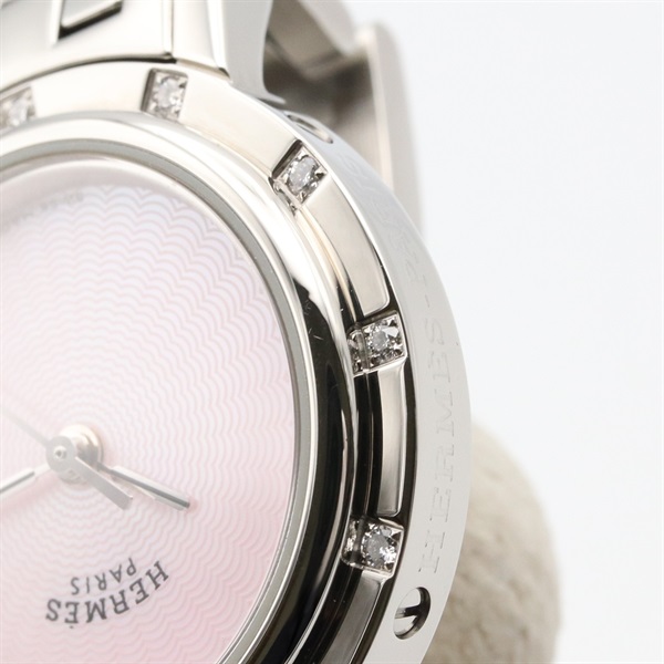 HERMES レディース 時計 クリッパーピンクシェル HERMES レディース