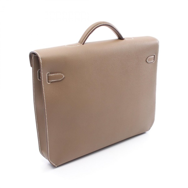 ♪Ｋ♪  HERMES エルメス ブリーフバック キャンパス地 ベージュ系 ♪K♪ HERMES エルメス ブリーフバック キャンパス地 ベージュ系 ♪K