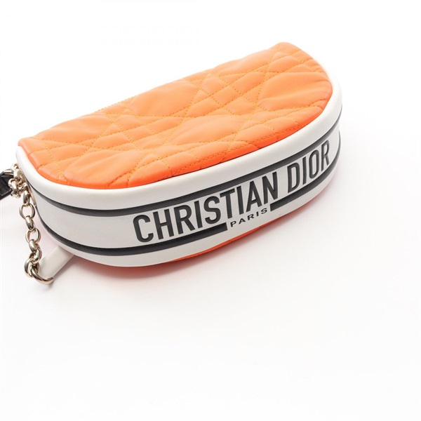クリスチャンディオール Christian Dior カナージュ ショルダーバッグ バッグ レザー レディース オレンジ系 【中古】 ディオール(Dior)ディオール ショルダーバッグ ショルダーバッグ