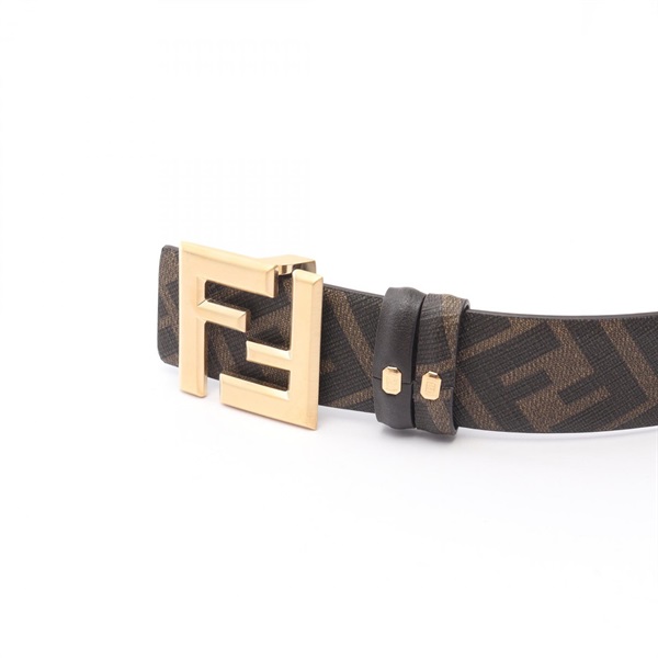 ✨美品✨FENDI ベルト FFロゴ ゴールド金具 本革 新品ベルト 箱付き ☆関税込☆FENDI☆FFロゴ レザー リバーシブル ベルト☆ (FENDI/ベルト