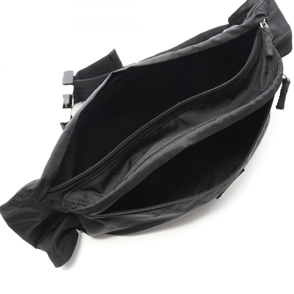 PRADA ボディバッグ プラダ ウエストバッグ ショルダーバッグ V132 PRADA プラダ V132 NERO TESSUTO MONTAGN ロゴプレート付き