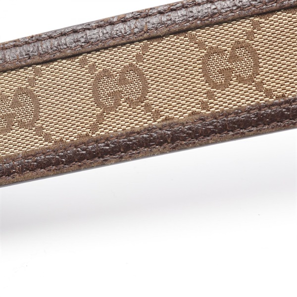 【美品】グッチ インターロッキング GGキャンバス ベルト シルバー ブラウン 極美 GUCCI ベルト インターロッキング GGキャンバス シルバー ブラウン