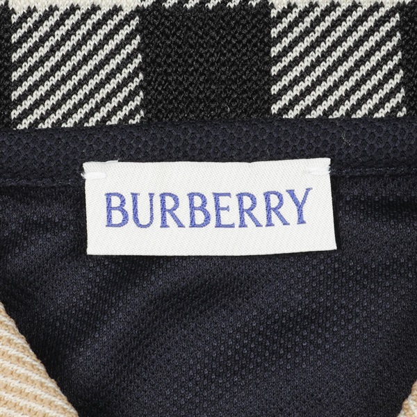 バーバリー ノバチェック 黒 ポロシャツ 襟付き M BURBERRY BURBERRY - BURBERRY バーバリー ポロシャツ 襟チェック