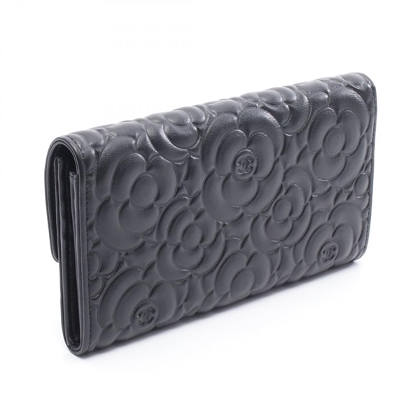 シャネル カメリア 二つ折り 長財布 ラムスキン くすみ ブルー 楽天市場】【財布】CHANEL シャネル カメリア モチーフ カメリア