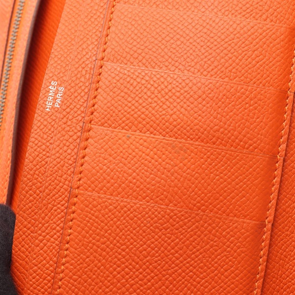 セール HERMES エルメス ベアンデュプリ　オレンジ　三つ折り財布 エルメス(HERMES)エルメス ベアンスフレ 二つ折り長財布 財布