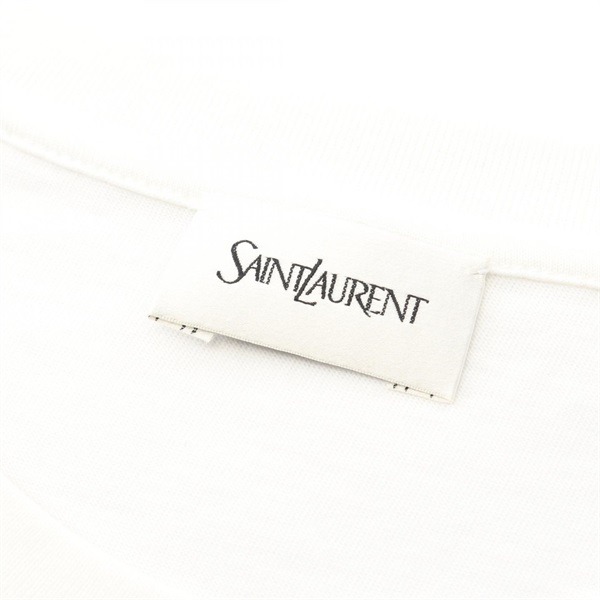 サンローランパリ SAINT LAURENT PARIS リバースロゴ 半袖Tシャツ 衣料品 トップス コットン レディース ホワイト系 665234Y37AW9744M 【新品】 サンローランパリ(SAINT LAURENT PARIS)サンローランパリ リバースロゴ