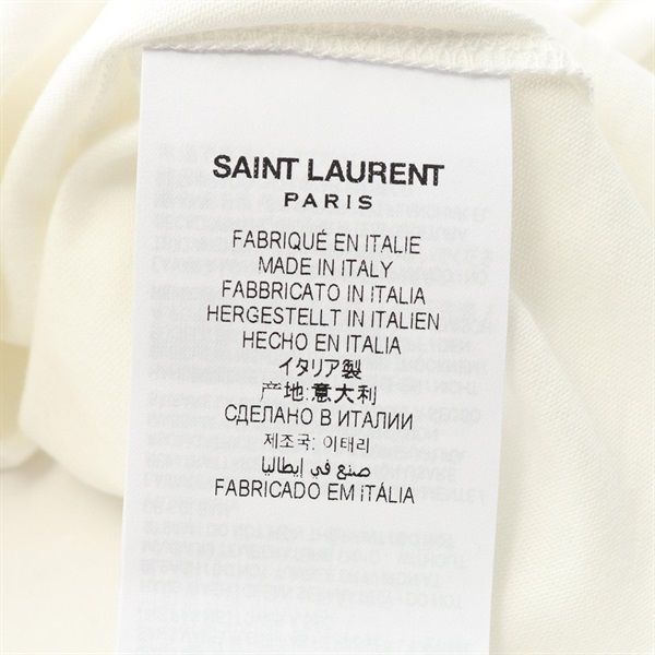 サンローランパリ SAINT LAURENT PARIS リバースロゴ 半袖Tシャツ 衣料品 トップス コットン レディース ホワイト系 665234Y37AW9744M 【新品】 楽天市場】サンローランパリ トップス Tシャツ ロゴ ハート ホワイト