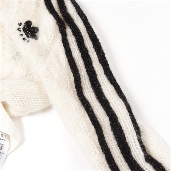 【美品】GUCCI × adidas コラボ ニットセーター 長袖 アイボリー グッチ(GUCCI)グッチ GUCCI × adidas ニット 衣料品 トップス