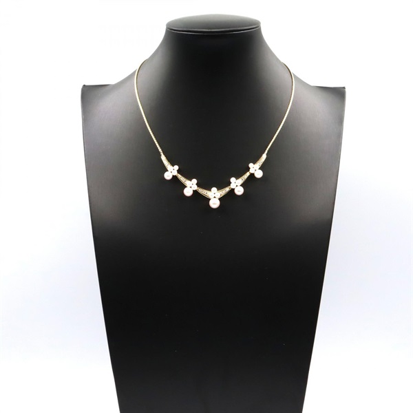 ミキモト　7㎜パール×ダイヤ0.03 ペンダントネックレス　美品 MIKIMOTO ミキモト ダイヤ パール ネックレス アコヤパール7.3mm 38cm