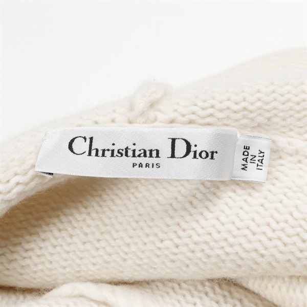 ディオール Dior 半袖 ニット 衣料品 トップス ウール カシミヤ レディース ホワイト系 / ブラック系 254S56AM121 【中古】 ディオール(Dior)ディオール 半袖 ニット 衣料品 トップス レディース