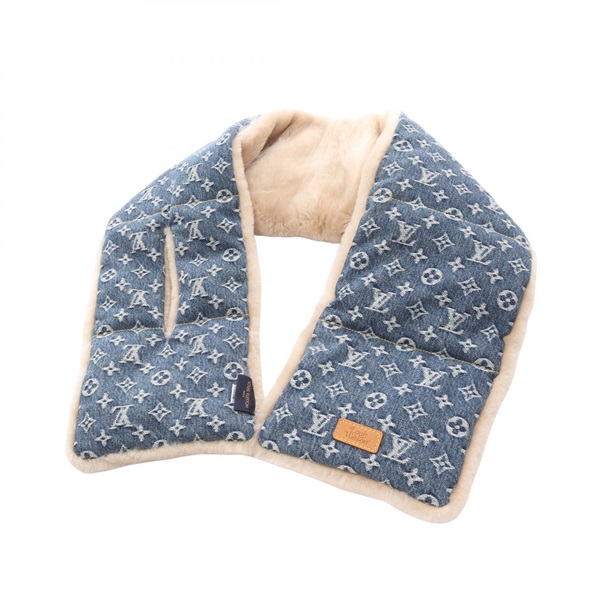 ルイ・ヴィトン NIGO MP2701 モノグラム カシミア マフラー LOUIS VUITTON × NIGO LV MADE カシミア マフラー ルイ