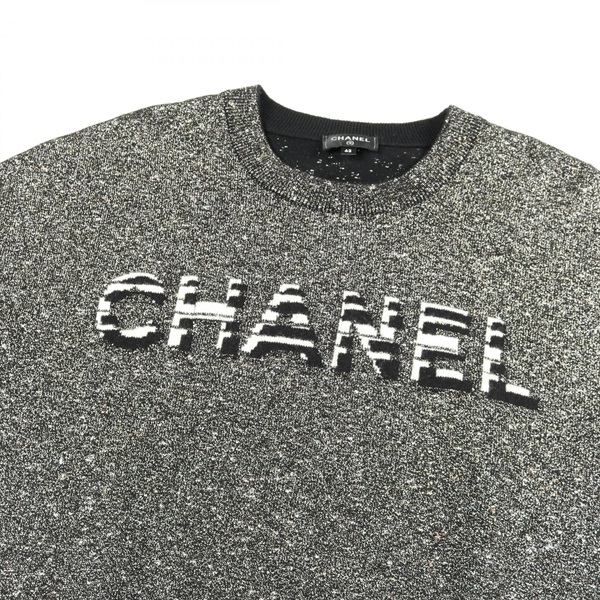 シャネル⭐︎CHANELヴィンテージ　ロゴニットトップス46 シャネル(CHANEL)シャネル ロゴ ニット 衣料品 トップス レディース