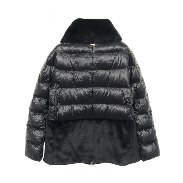 HERNO❤︎ナイロンウルトラライト＆ニューレディ フェイクファー ジャケット38 ヘルノ(Herno)ヘルノ ナイロンウルトラライト＆ニューレディ フェイク