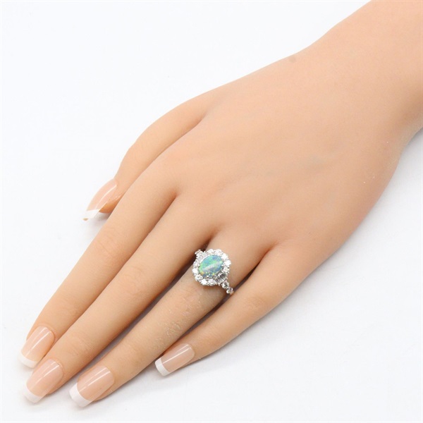 【31-09】【Vintage】オパールダイヤリング 2.02ctD0.11ct ジュエリー(JEWELRY)ジュエリー ブラックオパール ダイヤモンド リング