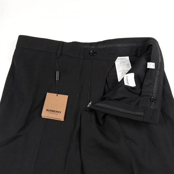 バーバリー BURBERRY パンツ 衣料品 ボトムス ウール メンズ ブラック系 【中古】 バーバリー(BURBERRY)バーバリー パンツ 衣料品 ボトムス メンズ