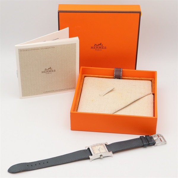 エルメス(HERMES)エルメス Hウォッチ ダイヤベゼル 腕時計 時計