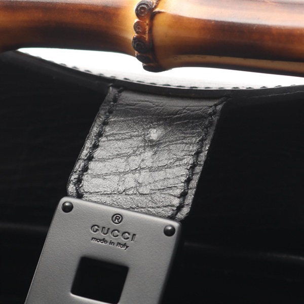 未使用に近い】GUCCI クリップ キャンバス GG シマ バンブー 竹 グッチ