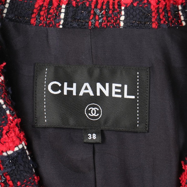 シャネル(CHANEL)シャネル ココマークボタン ツイード テーラード