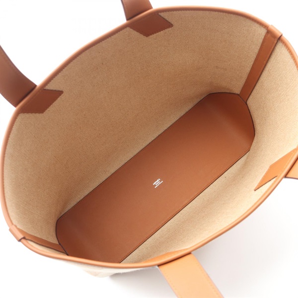 エルメス(HERMES)エルメス HアンビエGM エクリュ ゴールド トート