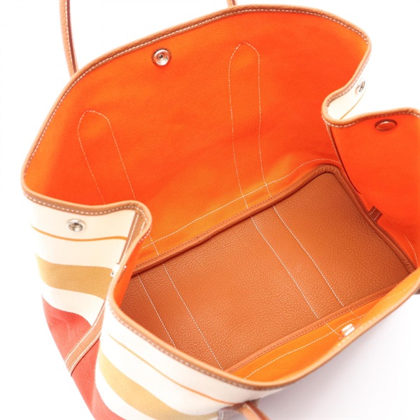 エルメス(HERMES)エルメス ガーデンパーティPM エクリュ ルージュ 